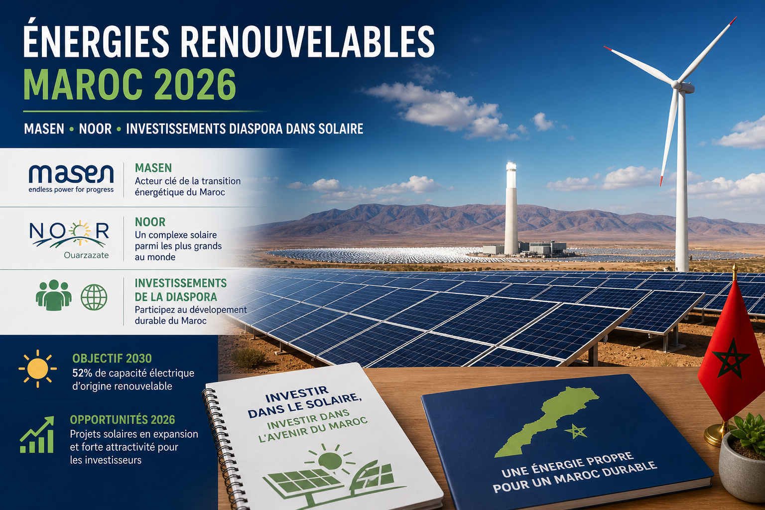 Renewable Energy in Morocco 2026: MASEN, Noor and Concrete Investment Options for MRE