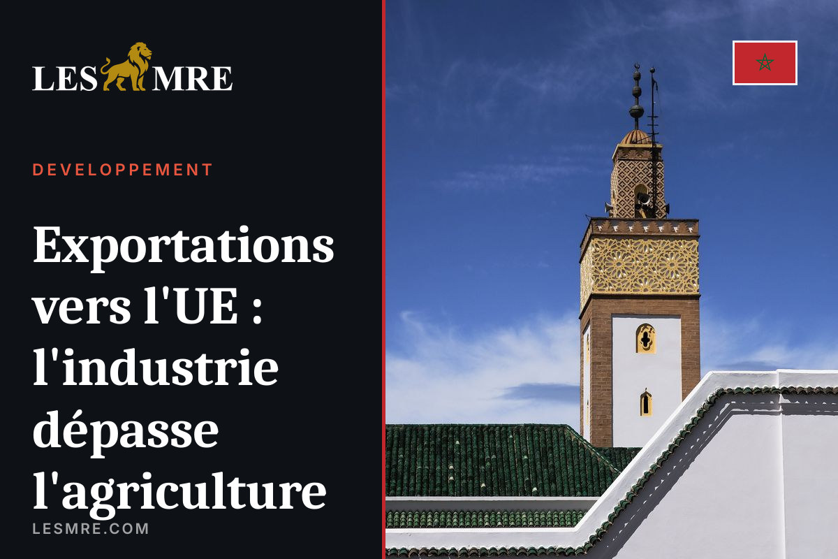 Exportations vers l'UE : l'industrie dépasse l'agriculture