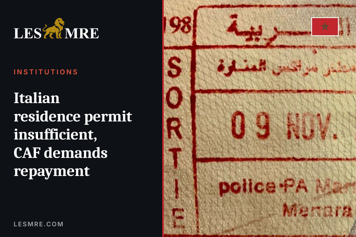 Italian residence permit insufficient, CAF demands repayment