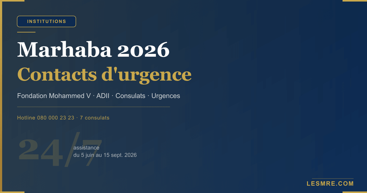 Marhaba 2026: all official emergency contacts (hotline, consulates, customs)