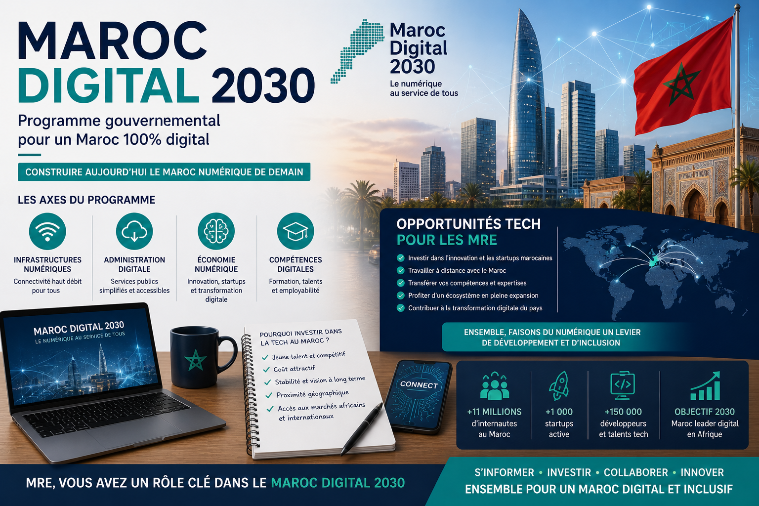 Morocco Digital 2030: Concrete Opportunities for MRE in Tech and Digital Investment