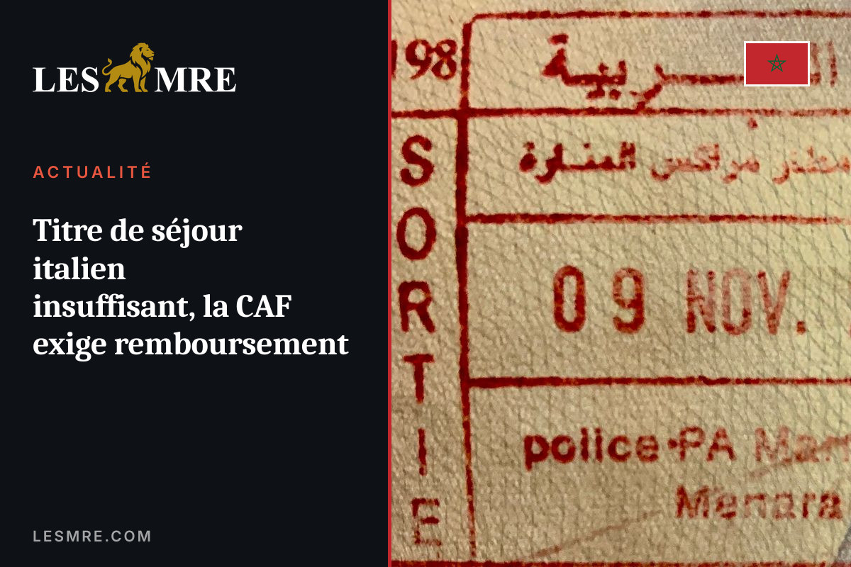 Italian residence permit insufficient, CAF demands repayment